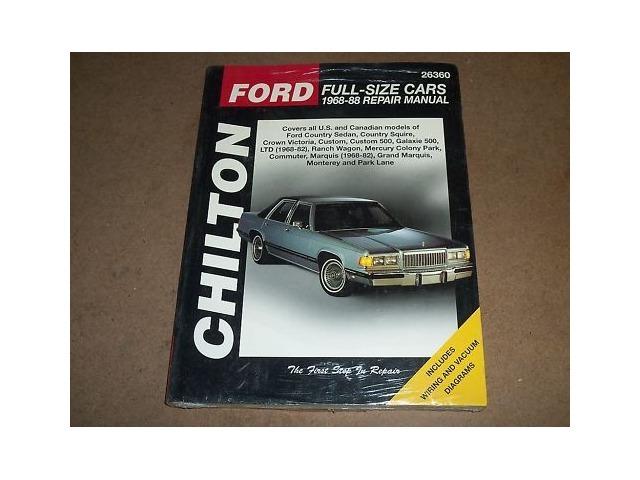 1968-1988 Ford Crown Victoria 500 Grand Marquis Manual