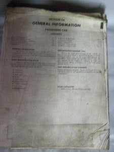 1984 GM Passenger Car Service  Manual