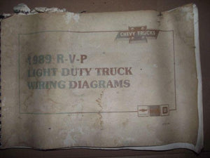 1989 Chevy R-V-P Light Duty Truck Wiring Diagrams Manual