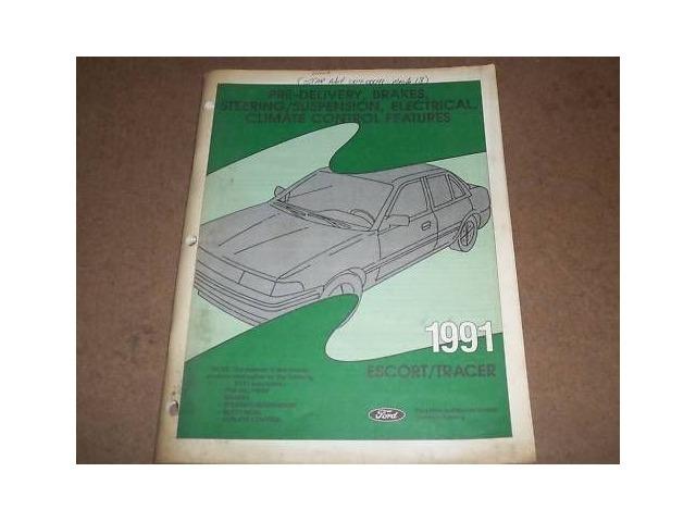 1991 Ford Escort Tracer Pre-Delivery Maintenance Manual