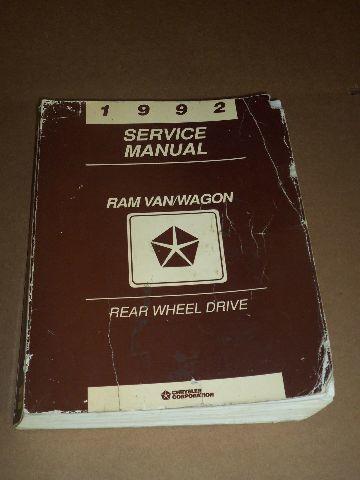 1992 Service Manual Ram/Van Wagon Rear Wheel Drive