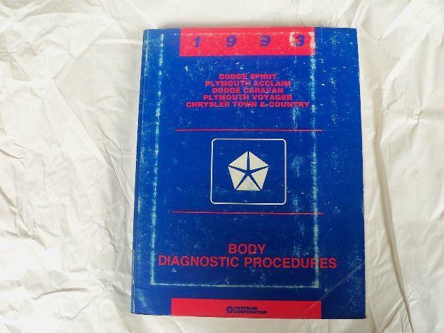 1993 Chrysler Dodge Plymo Body Diagnostic Service Manual
