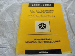 1993-94 Chrysler 3.3L 3.8L SFI Powertrain Diagnostic Service Manual