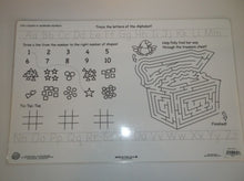 Personalized Boys Name Placements with Dry Erase Games On Back - "Jose"