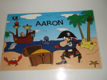 Personalized Boys Name Placements with Dry Erase Games On Back - "Aaron"