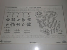 Personalized Boys Name Placements with Dry Erase Games On Back - "Aaron"