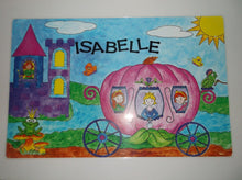 Personalized Girls Princess Name Placements with Dry Erase Games On Back