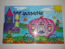 Personalized Girls Princess Name Placements with Dry Erase Games On Back