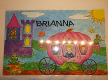 Personalized Girls Princess Name Placements with Dry Erase Games On Back