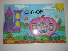 Personalized Girls Princess Name Placements with Dry Erase Games On Back