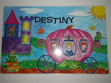 Personalized Girls Princess Name Placements with Dry Erase Games On Back