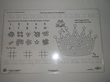 Personalized Girls Princess Name Placements with Dry Erase Games On Back