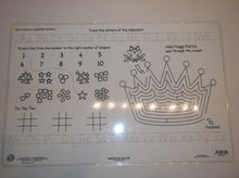 Personalized Girls Princess Name Placements with Dry Erase Games On Back