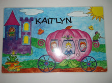 Personalized Girls Princess Name Placements with Dry Erase Games On Back