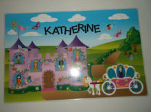 Personalized Girls Princess Name Placements with Dry Erase Games On Back