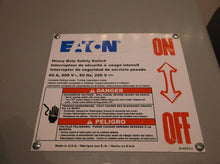 DH362UGK Eaton Series B 60AMP/600V 250V Max DC 3 Pole Type 1 W/HD Safety Switch